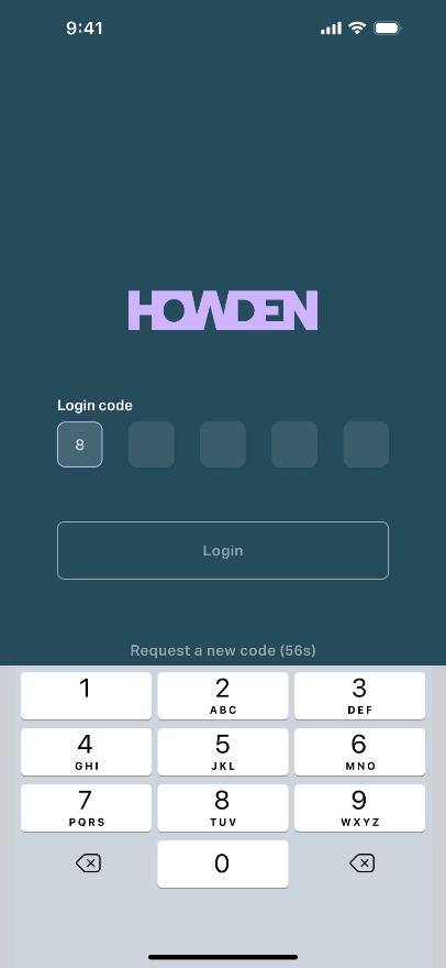 Login code with 1 digit