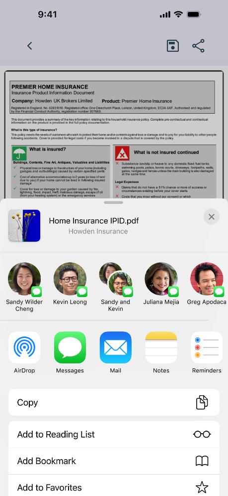 Action button screen