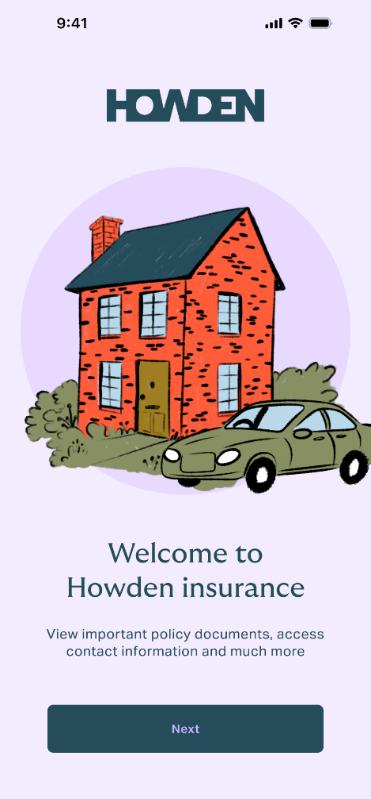 Welcome screen
