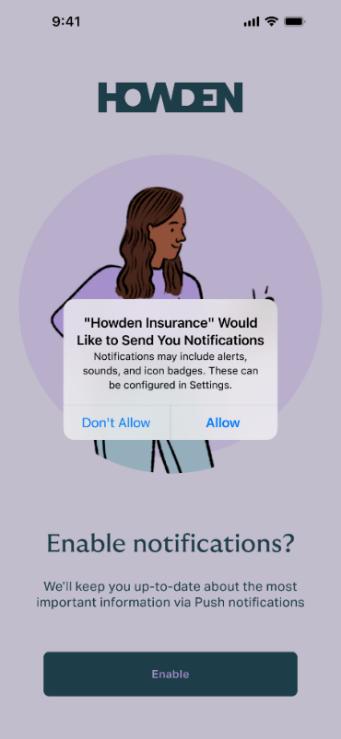 iOS notification banner