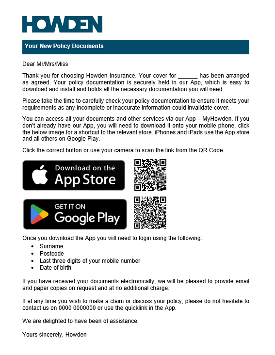 Welcome email