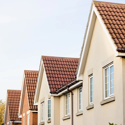 row of detached properties